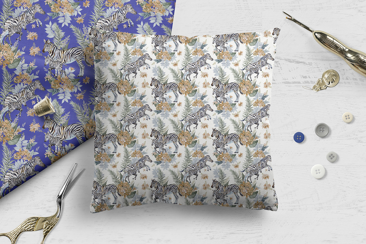 Zebra Seamless Patterns, a Pattern Graphic by MitrushovaArt (Photo 6 of 11)