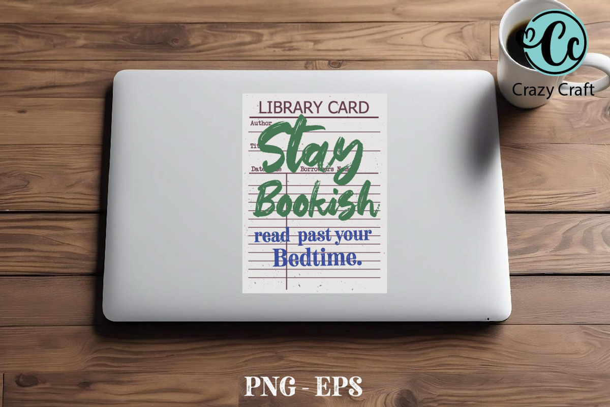 8 Retro Library Card with Book Quote, an Education Illustration by CrazyCraft (Photo 2 of 4)