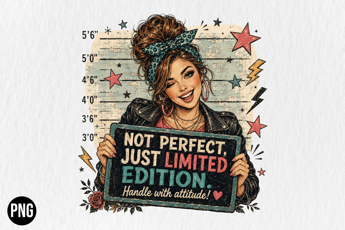 Limited Edition Mugshot Glam Girl, a Seasonal Illustration by CraftArtStudio (Photo 1 of 4)