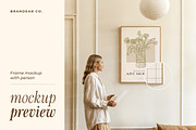 20 Frame Mockups with Person, a Household Mockup by Brandear Design (Thumbnail 3 of 13)