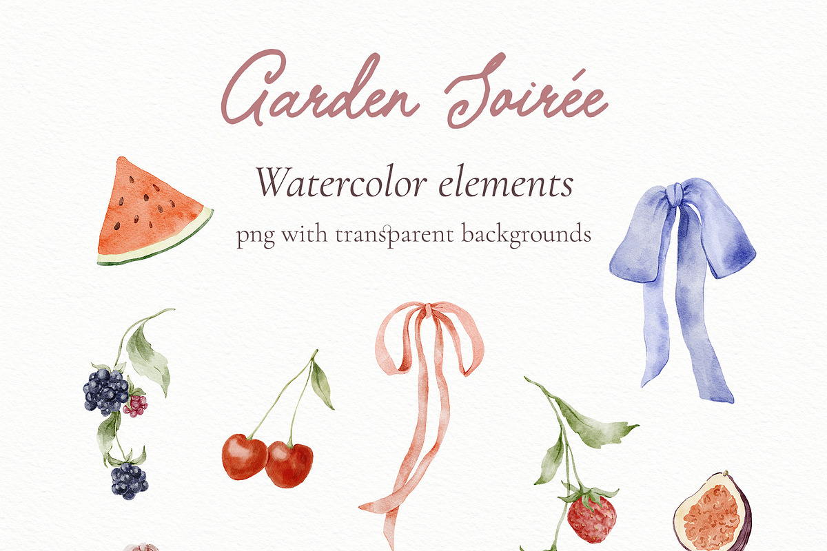 Garden Flowers Wildflowers clipart, a Decorative Illustration by Yuliya Derbisheva (Photo 12 of 14)