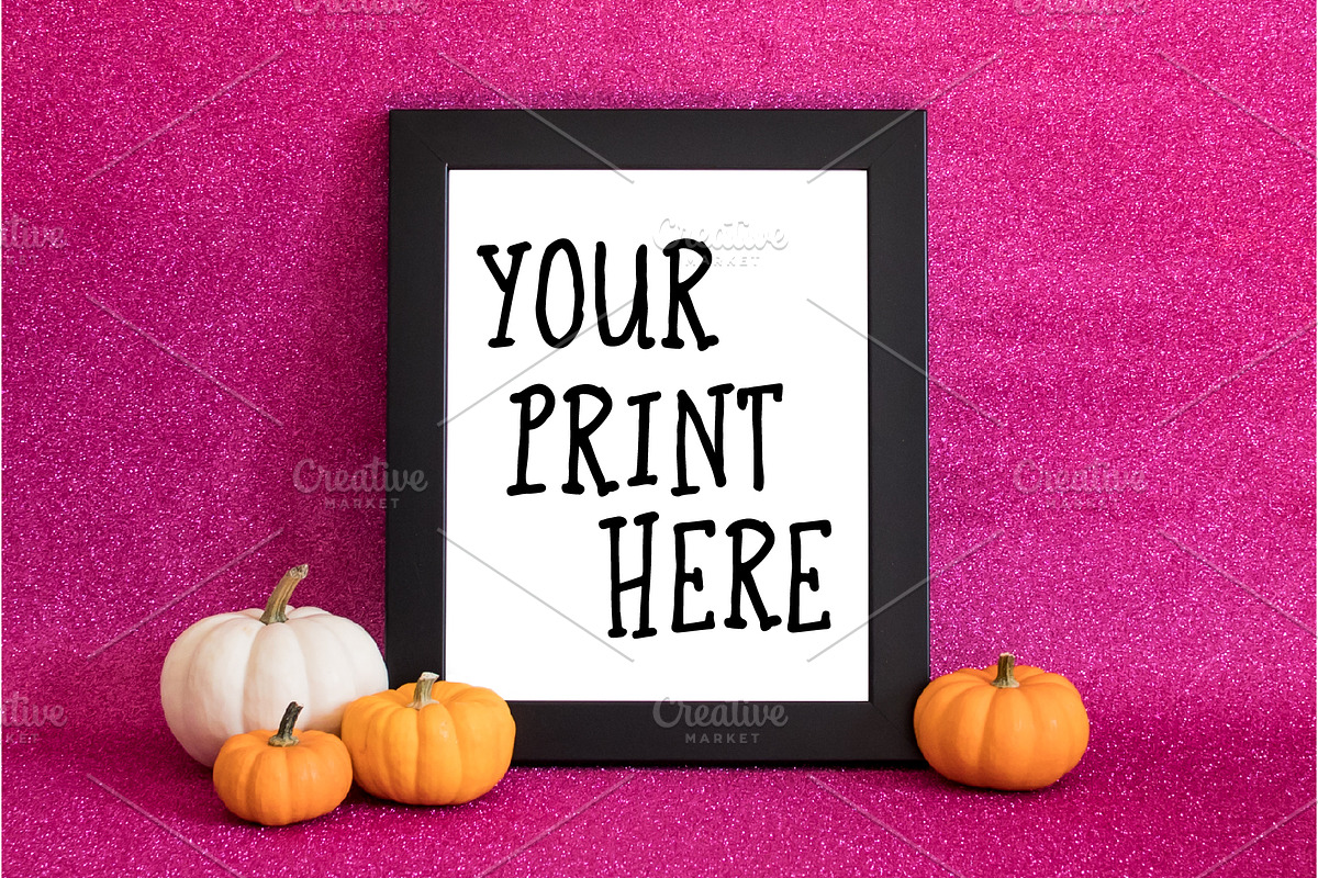 Halloween Pumpkin Mockup, a Holiday Photo by kissandmockup (Photo 1 of 2)