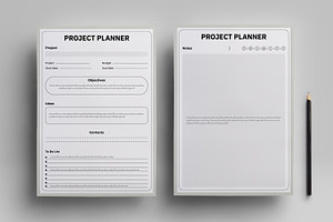Project Planner Template Design, a Stationery Template by MightyDesign