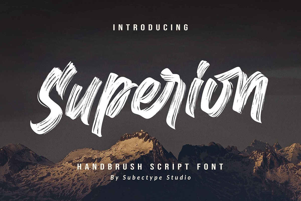 SALE! Superion / Brush Script, a Blackletter Font by Subectype Studio (Photo 1 of 10)