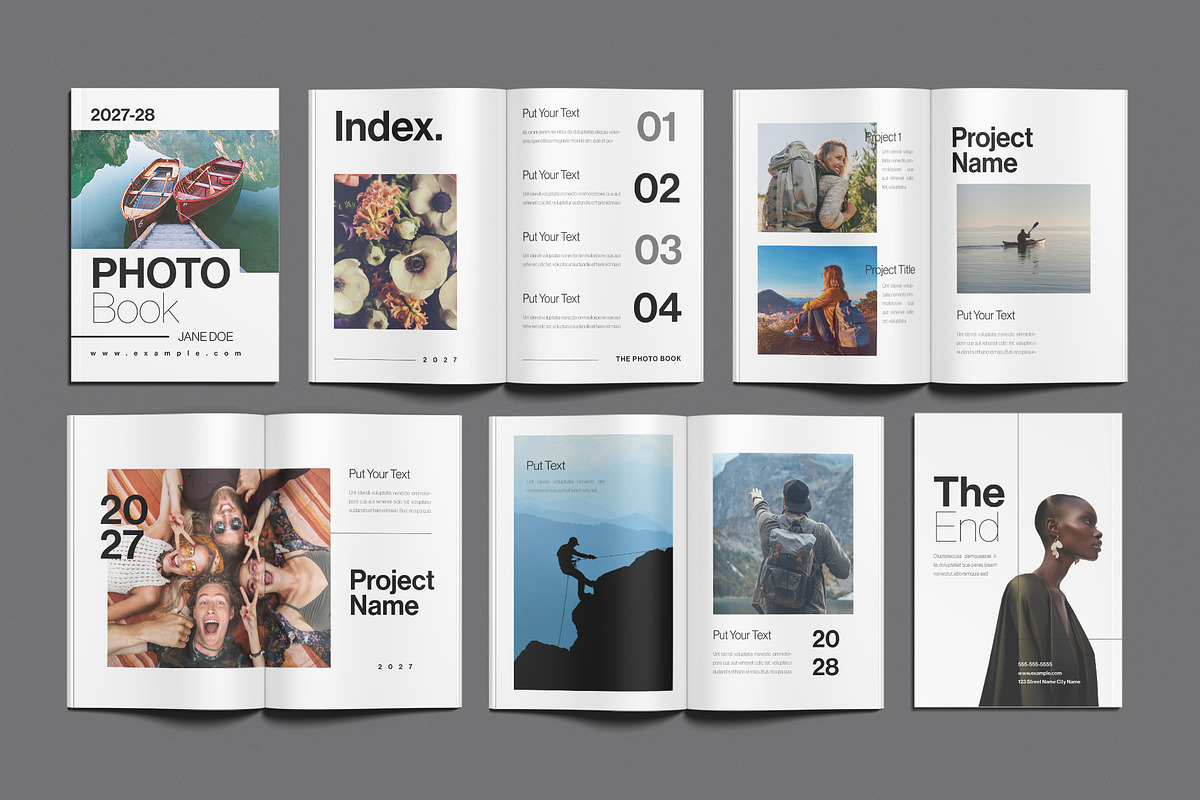 Minimalist Photo Book Template, a Magazine Template by ClickPaint_Studio (Photo 1 of 4)