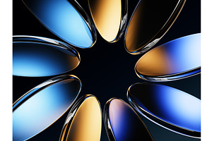 Neon glass round frame, geometric, a Pattern Graphic by Marozhkastudio