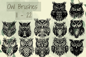 Procreate Owl Stamp Brushes