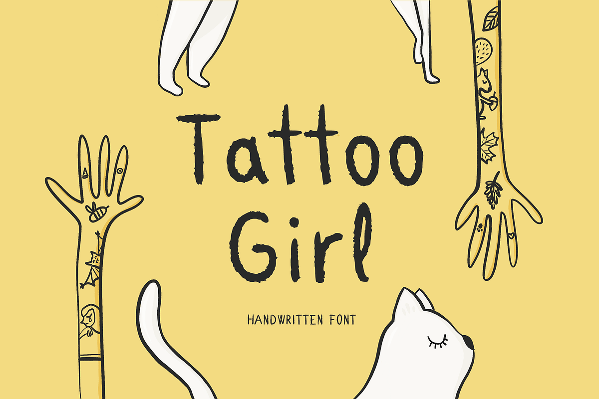 Tattoo Girl, a Handwritten Font by Jelena Sardi (Photo 1 of 4)