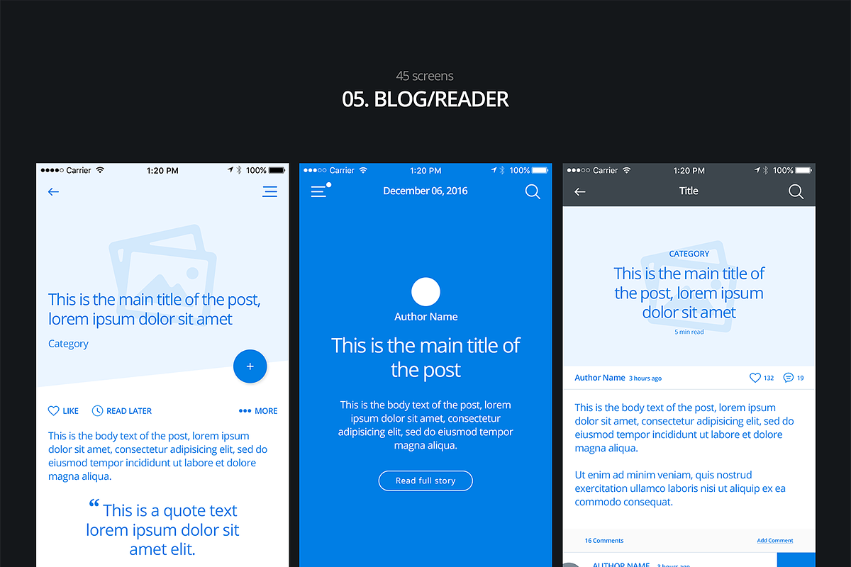 molo Mobile Wireframe Kit, a Wireframe Template by CreativesCastle (Photo 7 of 14)