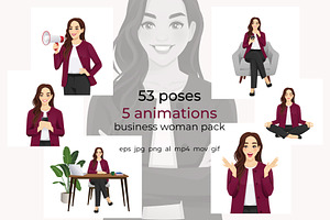 Business Woman Character Animation