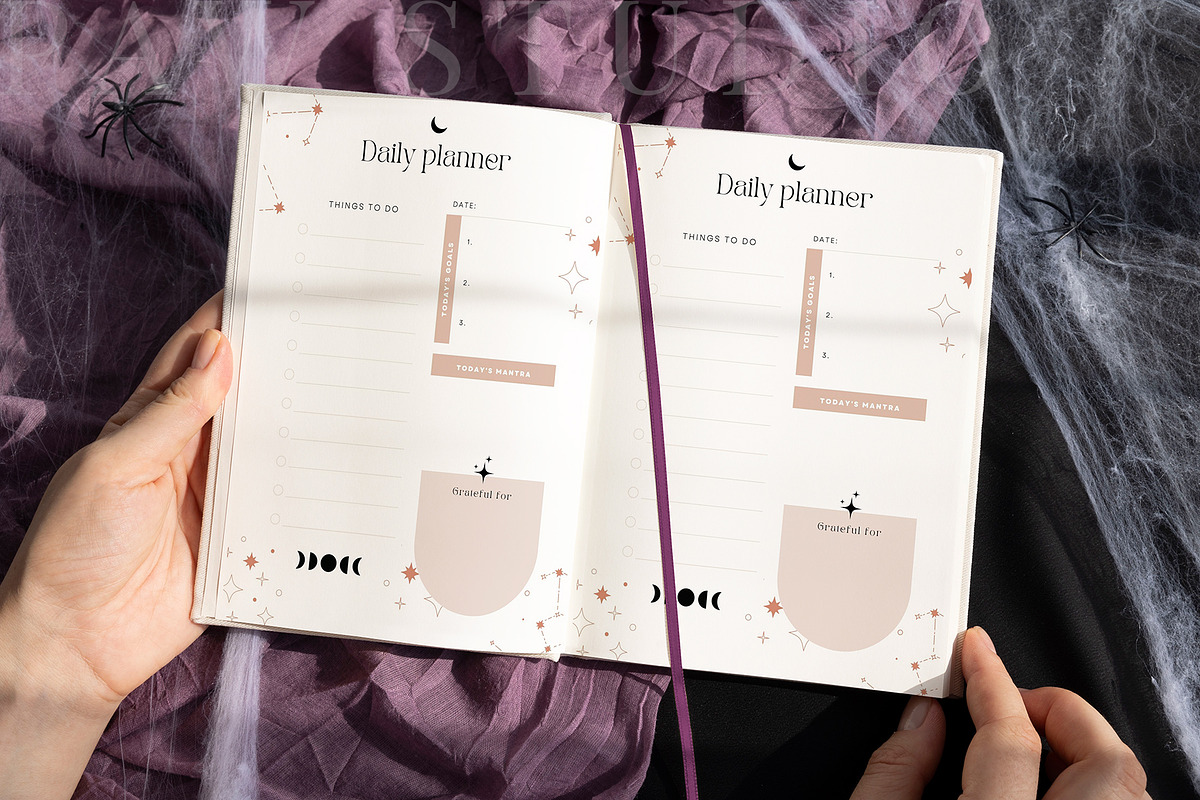 Halloween Journal Mockup Notebook, an Advertising Mockup by PawMockups (Photo 5 of 11)