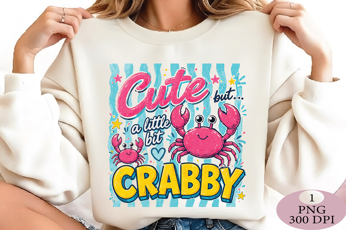 Cute Crab Funny Quote Summer PNG, an Illustration by Daily.Designs (Photo 3 of 5)