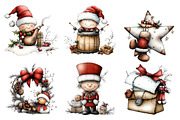Vintage Old Christmas Clipart Bundle, an Illustration by Daily.Designs (Thumbnail 4 of 5)