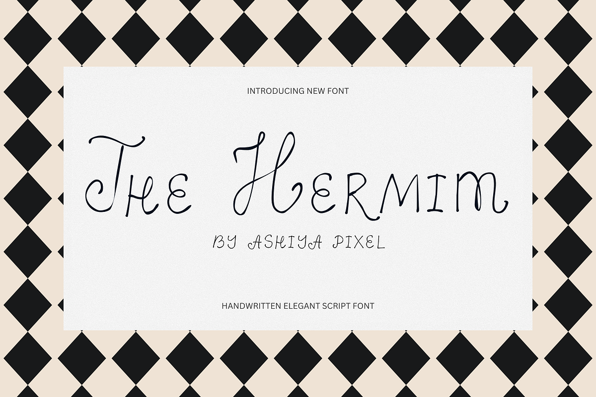 The Hermit Whimsical Elegant Font, a Script Font by Ashiya Pixel (Photo 1 of 11)