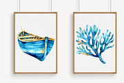 Watercolor Coastal Clipart, an Illustration by Libby Wishes (Thumbnail 3 of 5)
