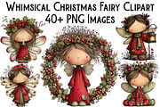 Whimsical Christmas Fairy Clipart, an Illustration by Pixels.Craft (Thumbnail 1 of 6)