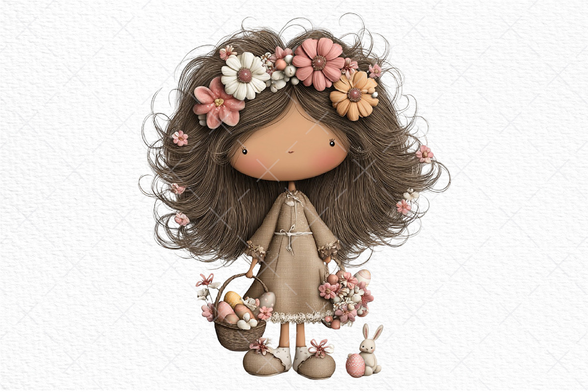 Whimsical Easter Girl Clipart Png, an Illustration by Craft Nest (Photo 10 of 11)