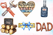 Construction Father's Day Clipart, an Illustration by Canvas Craft (Thumbnail 5 of 5)