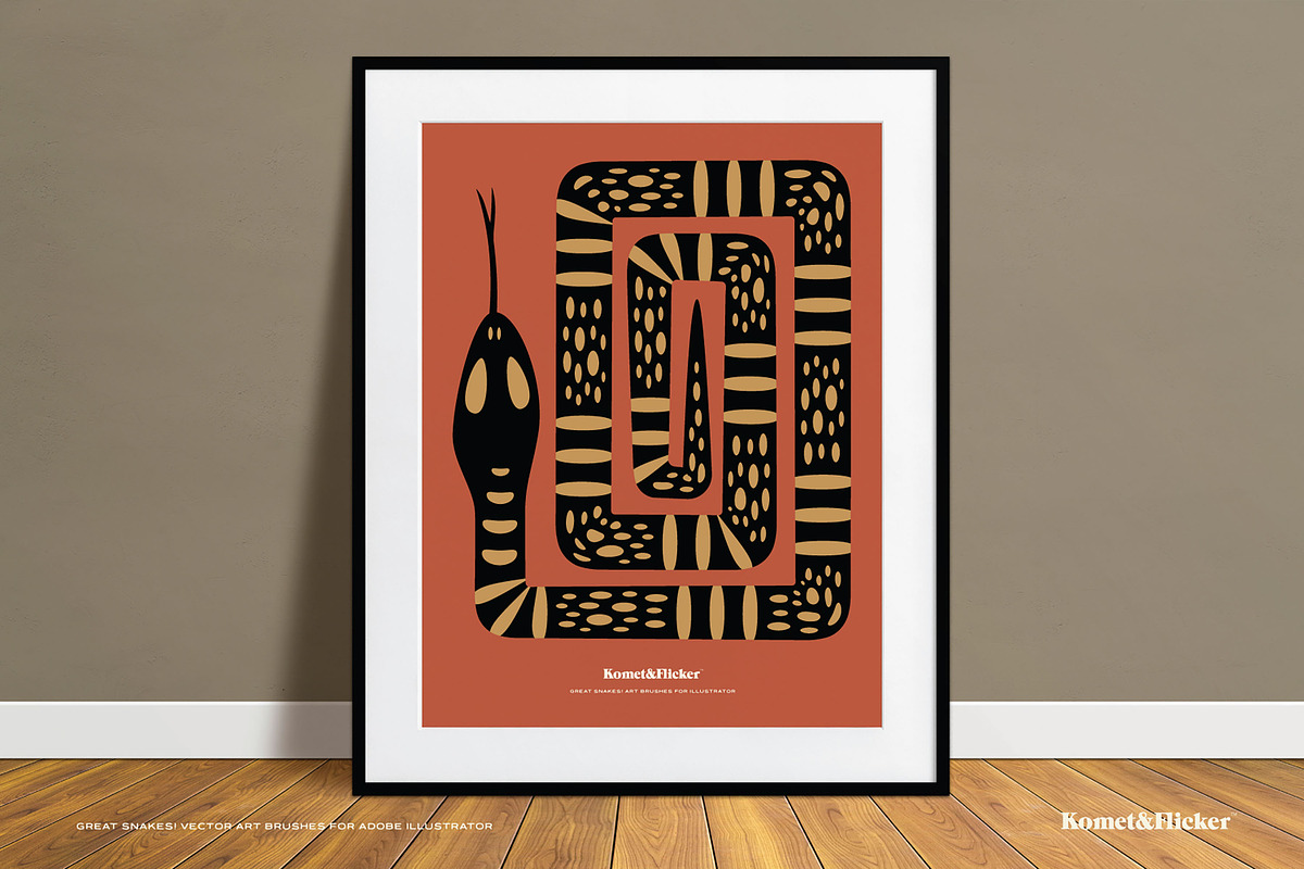GREAT SNAKES! Vector Art Brushes, a Brush Add-On by Komet & Flicker (Photo 2 of 10)