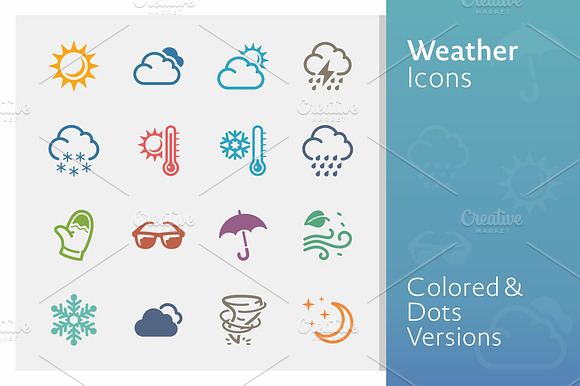 Weather Icons Colored Series