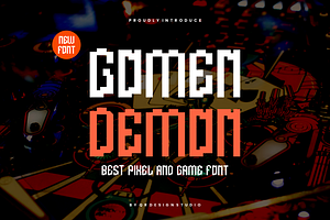 Gomen Demon - Game & Pixel Font