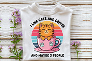 I Like Cats And Coffee Funny Cat, an Illustration by DreamCafeArt (Thumbnail 5 of 6)