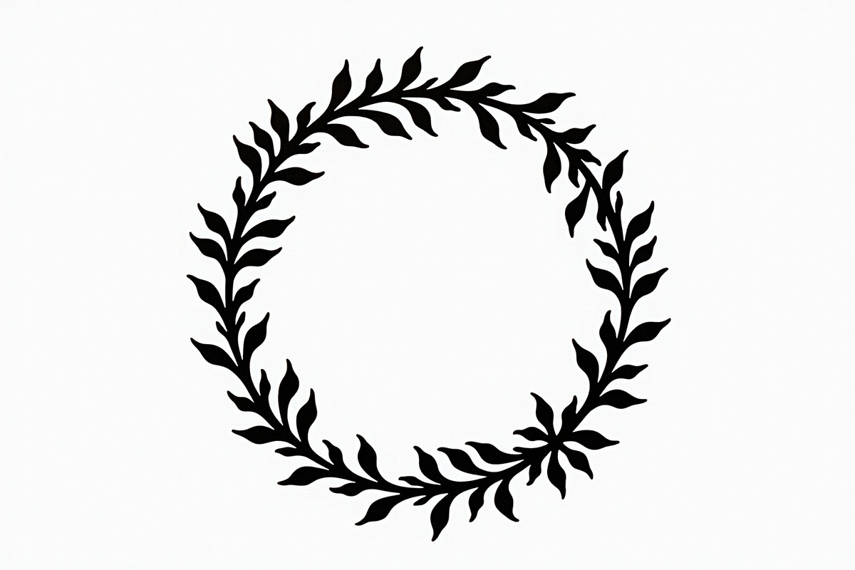 Decorative Circle Leaf Frame Set, an Illustration by BIPLOB EXPERT (Photo 8 of 9)