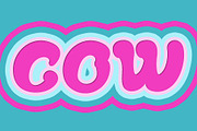 Gemini Cows Retro Typeface, a Font by Rachel McBride Creative (Thumbnail 5 of 9)