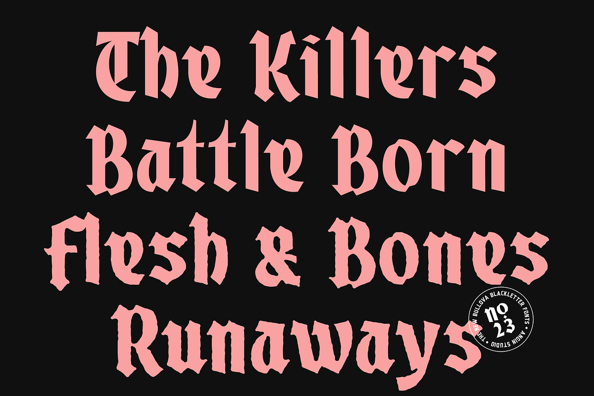 The Bullova Blackletter Fonts, a Blackletter Font by Angin Studio (Photo 4 of 18)