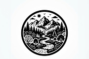 60 Eco Globe Landscape Silhouette, a Technology Illustration by Amazin_art (Thumbnail 25 of 25)
