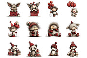 Quirky birthday party animals Png, an Illustration by SinaCreation (Thumbnail 2 of 11)