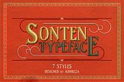 Sonten Typeface, a Serif Font by Adhreza (Thumbnail 1 of 5)