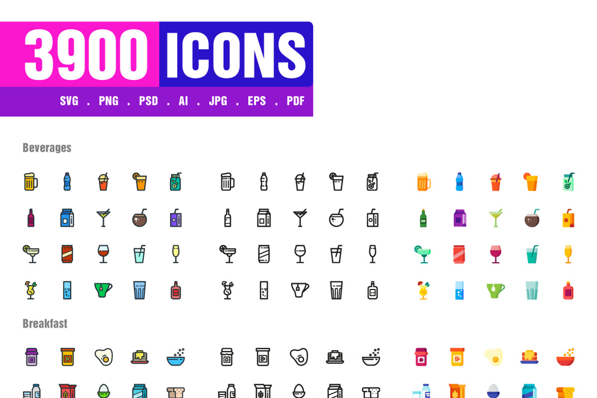 3900 Icons Pack, an Icon by Sooodesign (Photo 2 of 4)