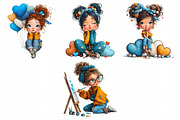 Valentine Cute Girl Clipart Bundle, an Illustration by Daily.Designs (Thumbnail 5 of 7)