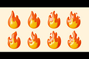 3d fire flames, bonfire icons set, a Decorative Illustration by Buch&Bee (Thumbnail 2 of 3)