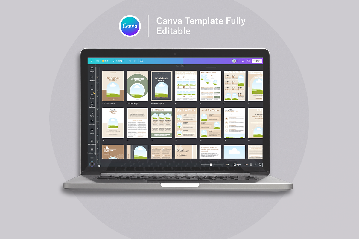 eBook Course template | Workbook, a Brochure Template by ArtisticLand