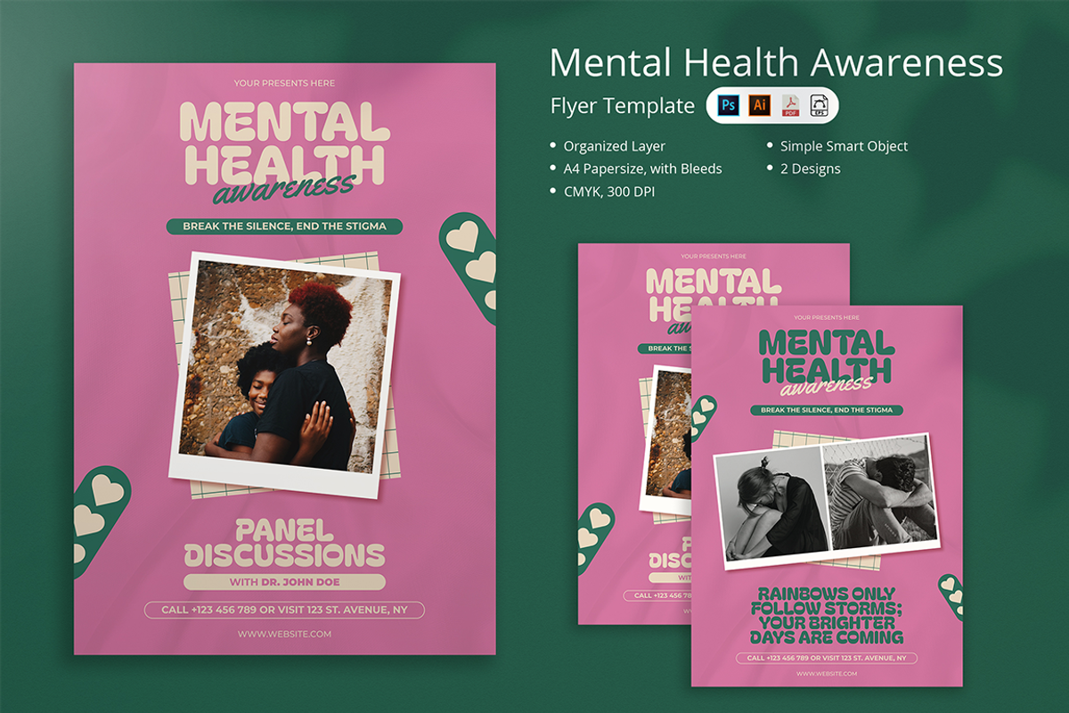 Redonan - Mental Health Awareness, a Flyer Template by Attype (Photo 1 of 4)