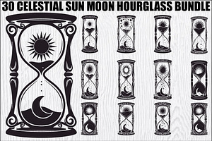 Celestial Sun Moon Hourglass Bundle, an Illustration by yasushie