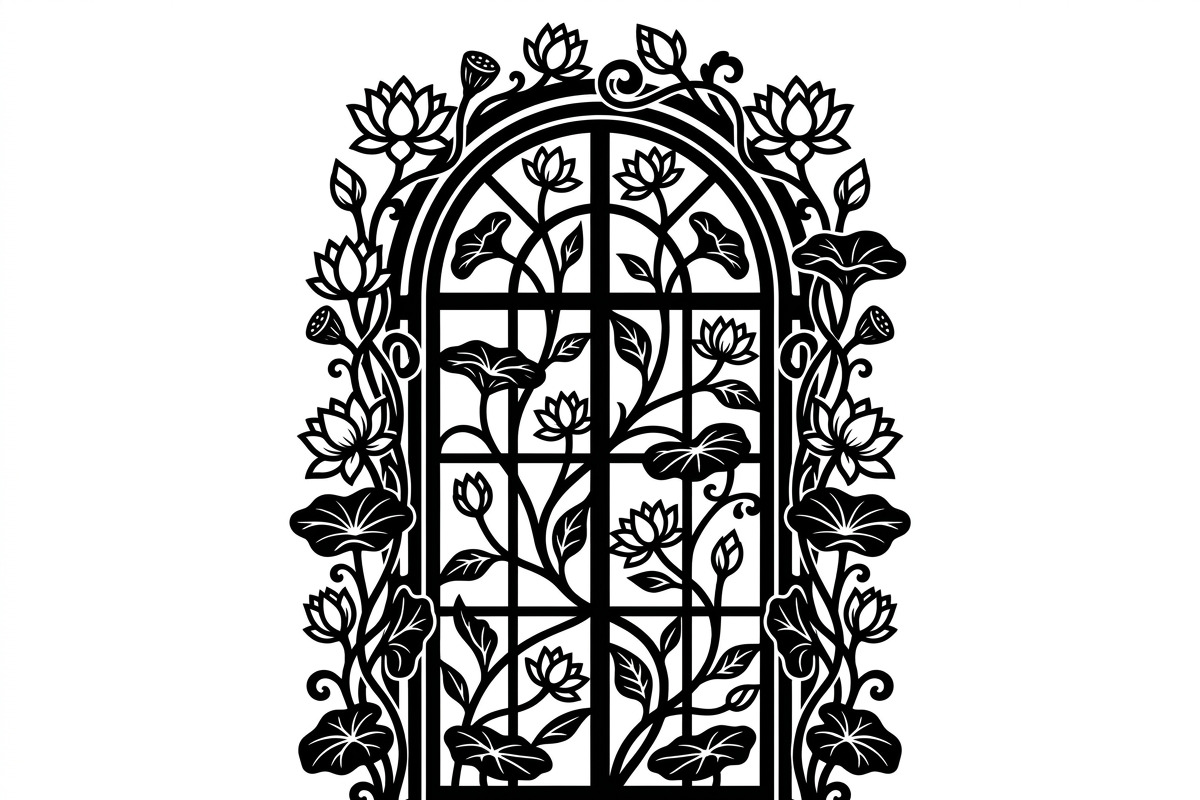 50 Floral French Window Ornament, a Decorative Illustration by Amazin_art (Photo 9 of 29)