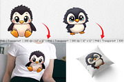 Cute Baby Penguin Clipart, a Graphic by Artnoy (Thumbnail 3 of 5)