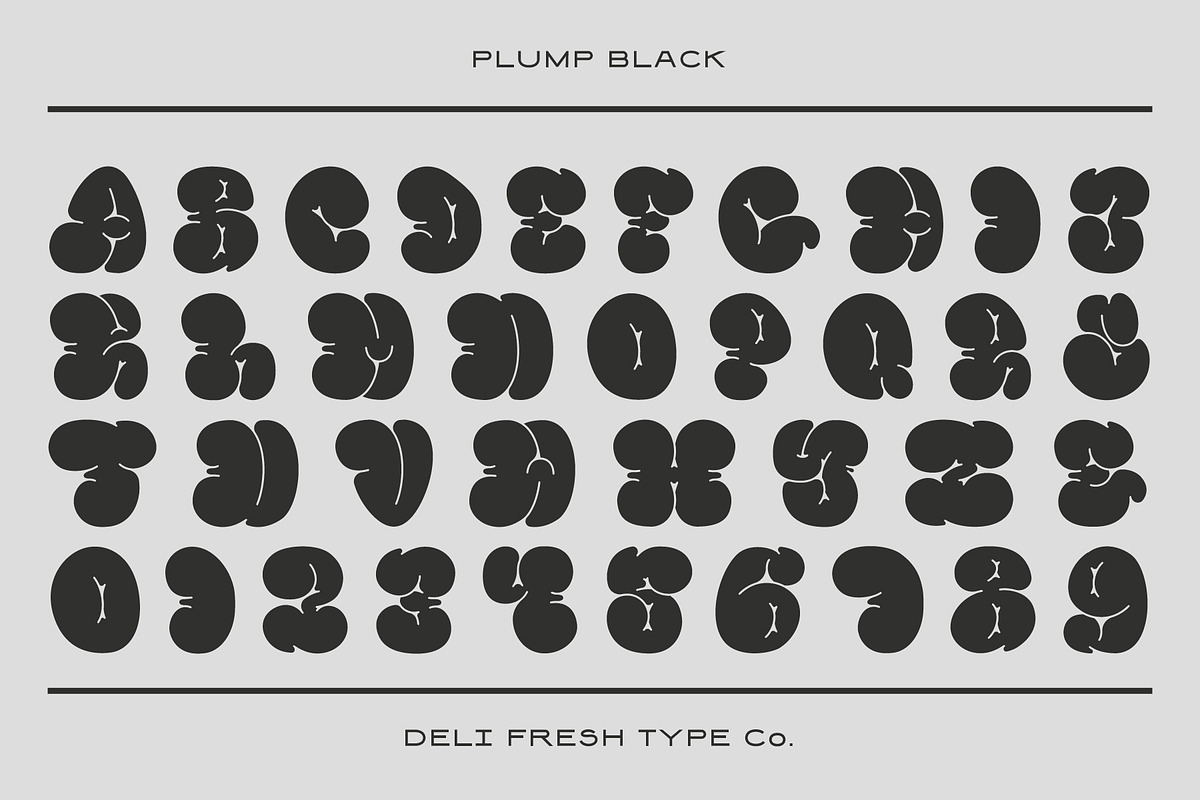 Plump: A Bubble Letter Font, a Font by DeliFreshTypeCo. (Photo 4 of 7)