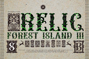 Relic forest island III,, a Slab Serif Font by Bramcreative