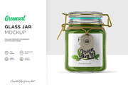 Clear Glass Jar Mockup, a Packaging Mockup by Green Art (Thumbnail 4 of 8)