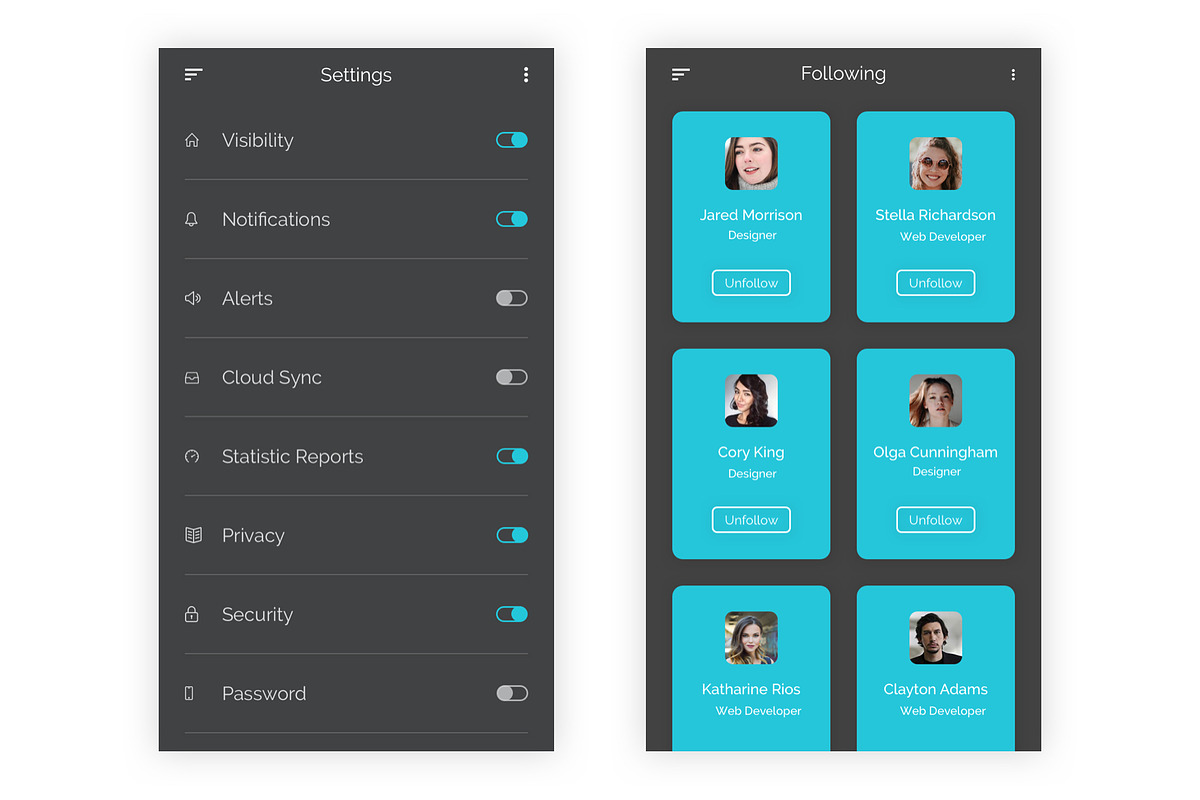 Social Media - Mobile App UI Kit, an UI Kit Template by themelove (Photo 3 of 10)