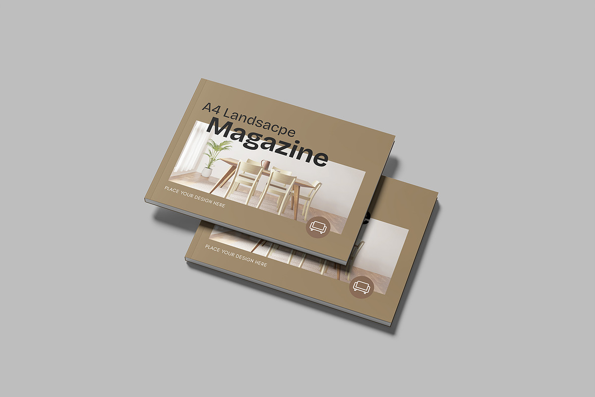 A4 Landscape Magazine Mockup, a Magazine Template by graphictime (Photo 7 of 10)