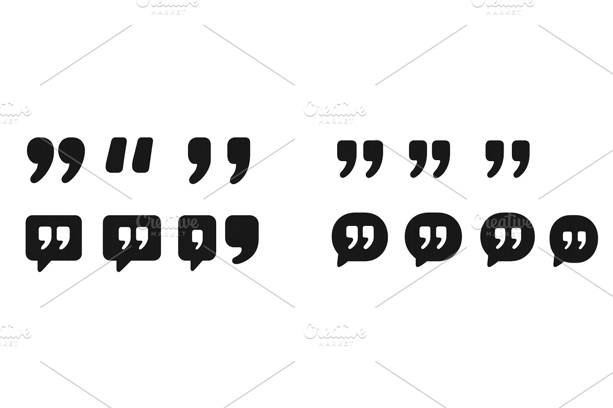 Set of web icons featuring quotation, an Object Illustration by ZinetroN