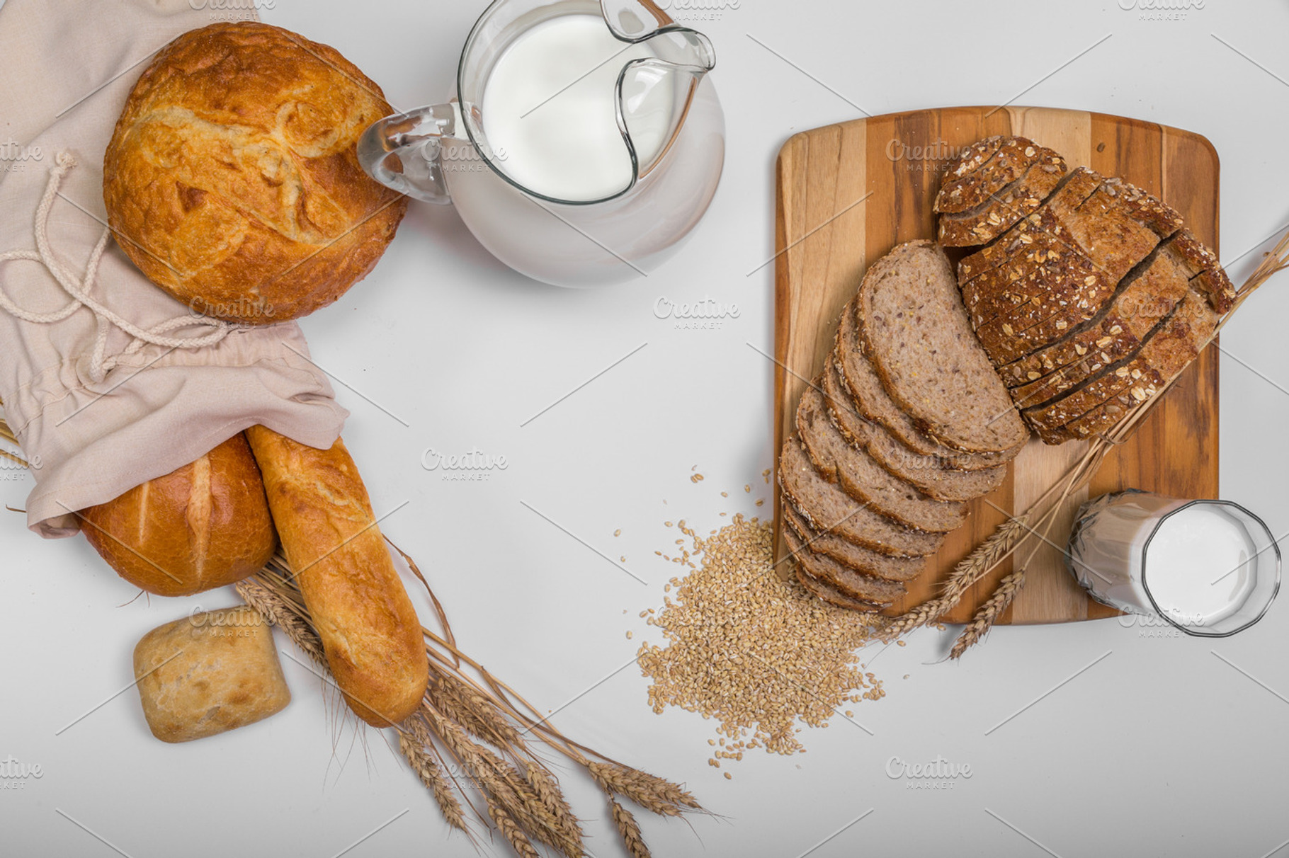 Bread header background featuring baked, bread, and calorie
