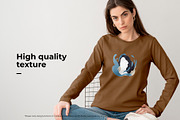 16 Woman long sleeve t-shirt mockups, a Shirt Mockup by Moixo studio (Thumbnail 2 of 10)