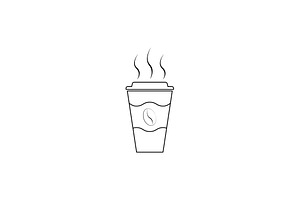 Disposable Cup, Coffee Icon Line