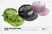 Cap Collection Mockup, a Merchandise Mockup by bangingjoints (Thumbnail 1 of 6)